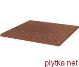 Клінкерна плитка TAURUS BROWN сходинка проста релєфна структурна 30x30x1,1 300x300x0 матова